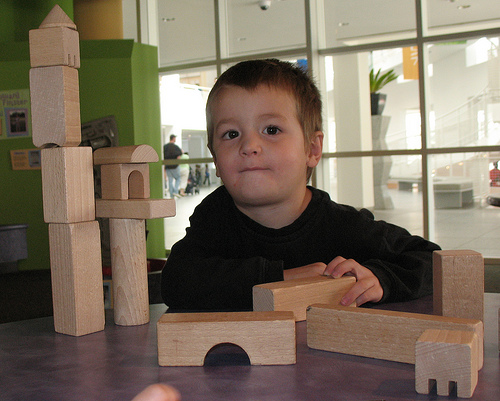 Blocks are one of the basic learning toys.