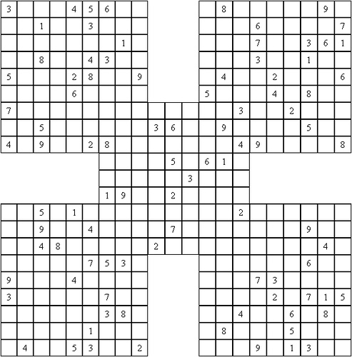 A Soduku puzzle. This game can enhance your child's mathematics.