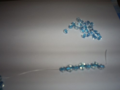 Make a pattern using smaller and larger beads.      (Photo Taken By Sweetiepie On Hubpages)