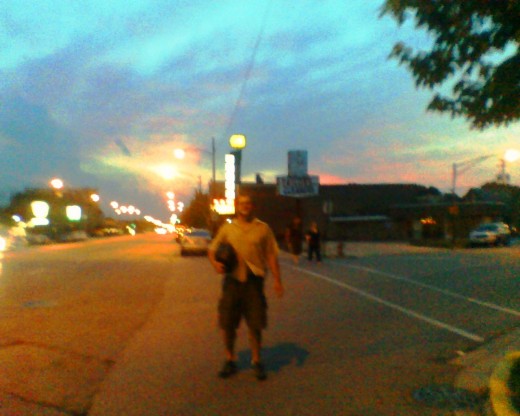 The author on Lincoln Avenue at sunset. Photo by: Isabella Zoltak