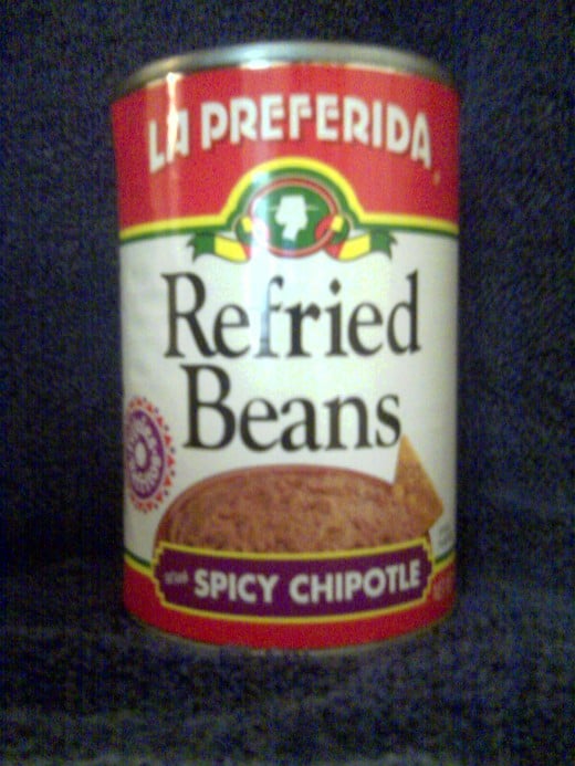 La Prefferida Spicy Chipotle Refried Beans great taste too spicy for some.