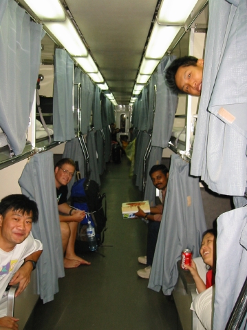 Travel all day by train,