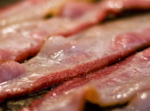 Grease from fried foods such as bacon can be very hard to remove.