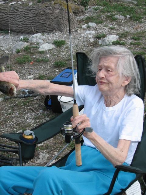 And She Also Caught The Most Fish!