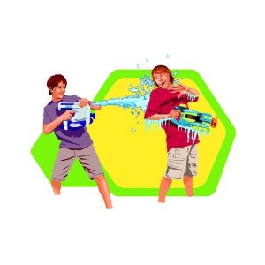 Great fun with a super soaker gun