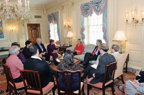 Secretary Clinton Met With The Families Today As The Hikers Remain Detained In Iran