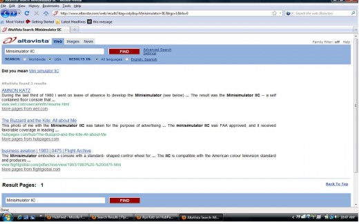 Altavista turned up the business aviation archive that Google did not find