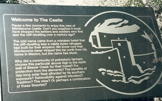 The Sign at Montezuma's Castle, Sedona: a brief history/photo courtesy of C. Cartwright.