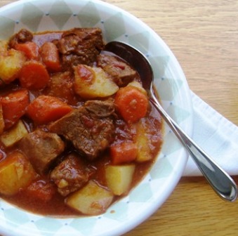A hearty beef stew,perfect on a cold winter day