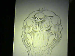 Draw A Fantasy Creature. Drawing Copyright Wayne Tully.