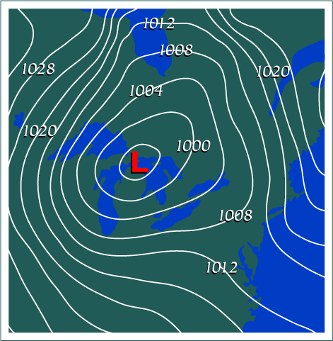 air pressure weather chart
