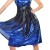 Prom Dress: Precious Formals Prom Dress Style P20598 Short sequined prom dress. Strapless sweetheart neckline. Contrasting satin ribbon around waist, bow tied in front. Knee-length flowy skirt. 
