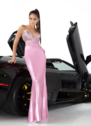 Prom Dress: Davinci Prom Dress Style 1330 Fabric : Shimmer Jersey