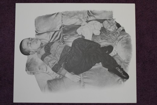 More comprehensive portraits should include clothing detail to maintain the strength of the portrait.  Some detail of the surrounding back/middle/foreground should be included to frame the subject and strengthen the drawing.  