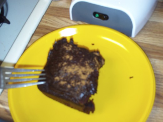 Cut a slice of cake and enjoy!