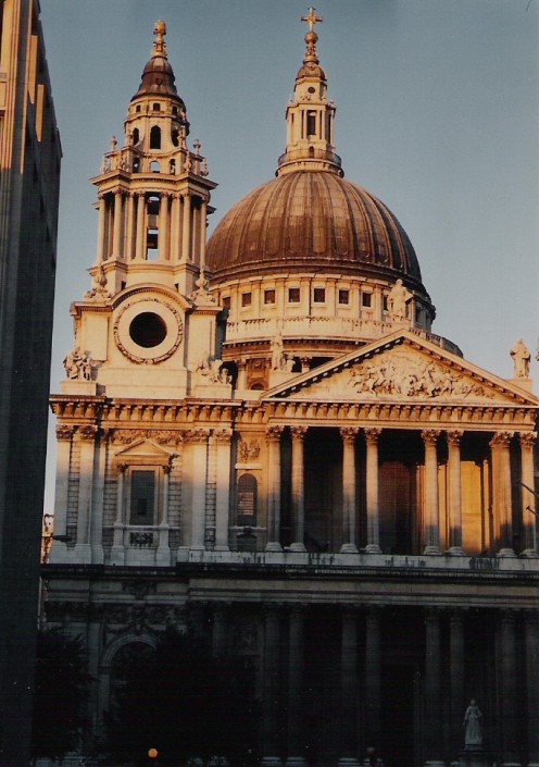 London. St. Paul's Cathedral part of the Church of England - built at the time of England's growing power. 