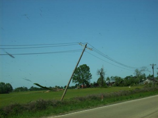Falling power lines