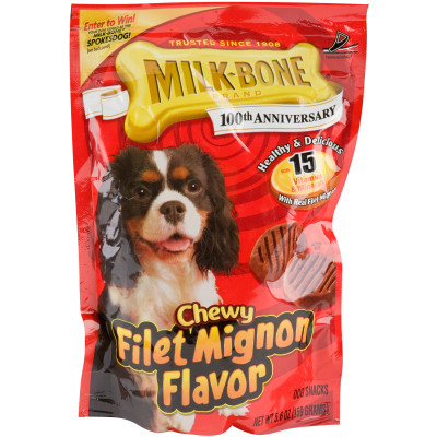 Milkbone Chewy Filet Mignon Dog Treats $3.49  