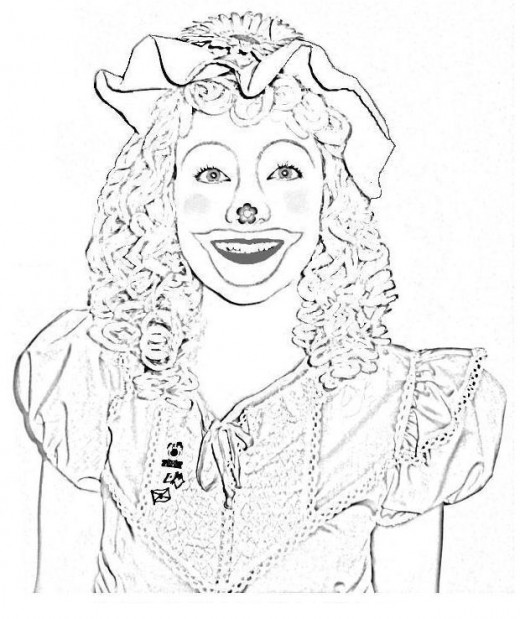 Circus Clown Kids Coloring Pages Free Colouring Pictures to Print -  Happy Female Clown