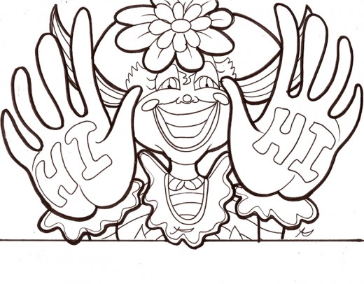 Circus Clown Kids Coloring Pages Free Colouring Pictures to Print - Birthday Party Clown