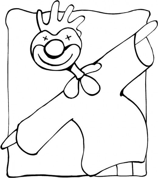 Circus Clown Free-Kids Coloring Pages Colouring Pictures to Print 
