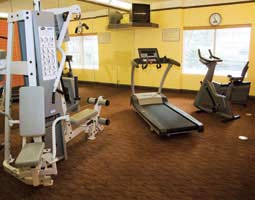 Typical La Quinta Hotel fitness center.