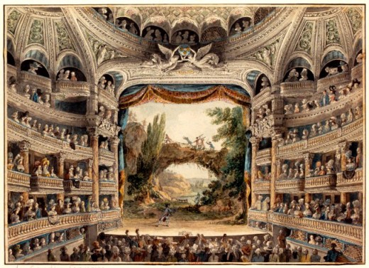 Interior fo a grand theater in Jefferson's time.
