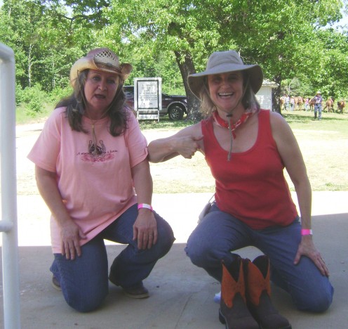 This is what you get when you have 2 friends, Hubpages, & a love for horses!  Note: I had to show off my orange boots, even though I didn't have em' on.