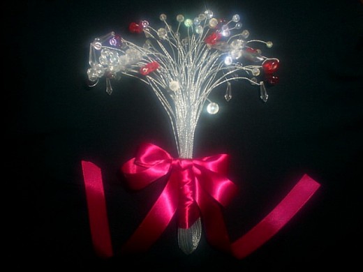 Crystal Ruby Wedding Bouquet