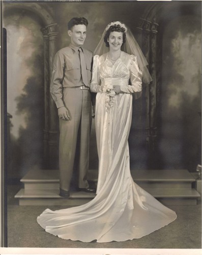 Grandpa Joe and grandma Josie on their wedding day
