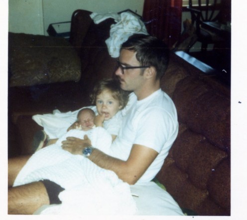 Dad, Rob and I in '74