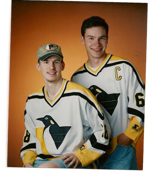 Jeff and I in sporting our colors