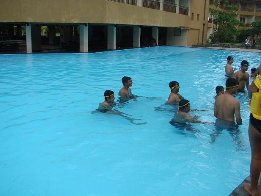 A large pool area enough for some fun activities
