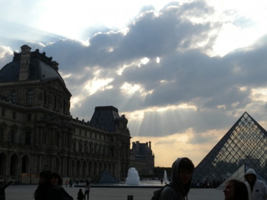 Louvre at dusk