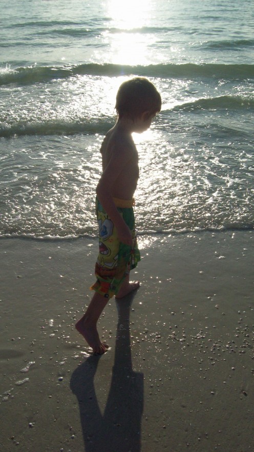 Playing in the surf of Clearwater Beach near sunset. Photo by cvanthul.
