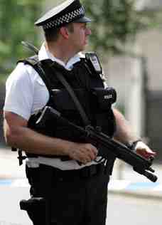 modern English Policeman. A sign of the times. 