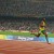 Bolt leads the field in the closing stages of the 200-m finals Bolt leads the field in the closing stages of the 200-m finals