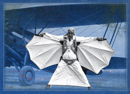 This is one version of a human gliding suit.