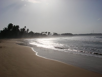 Beautiful beach surrounding the Dickwella Beach resort