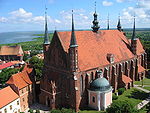 The cathedral in Frombork where Copernicus was reburied in a tomb.