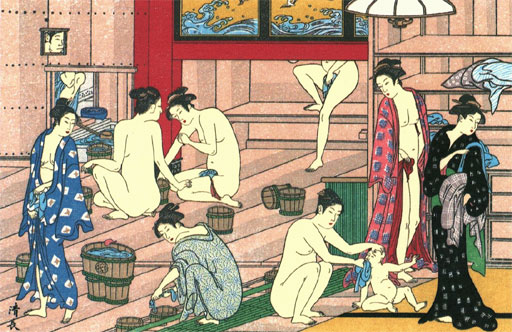 Women at a bath house