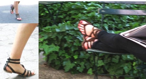 Ankle wrap sandals / Photos by E. A. Wright