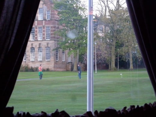 How about golf?  This is the oldest in city golf course in Edinburgh.  It is a 5 hole course... with the 6th in the Pub... guess where we are?