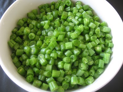 Finely chopped French beans