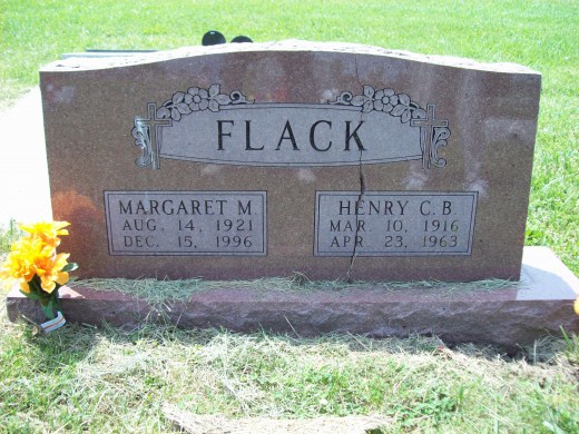 Cracked tombstone