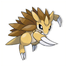 Sandslash is a mouse type pokemon, and is the evolution of Sandshrew.
