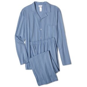 Top of the range Hanro Turin PJ in pearl blue
