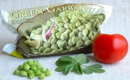 Green garbanzo beans