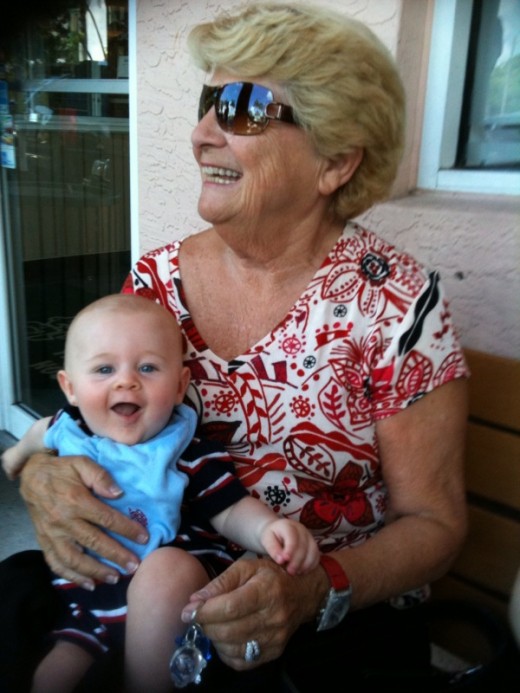 The real me with my great-grandson, Erik