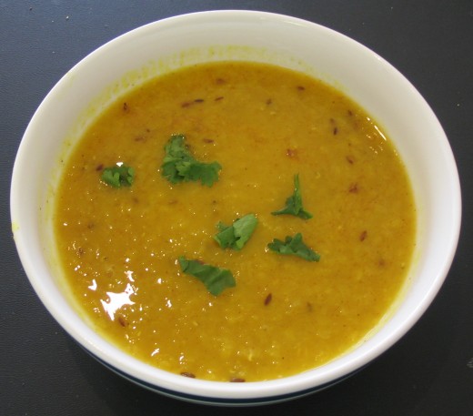 Tarka dal with cumin - Indian cuisine
